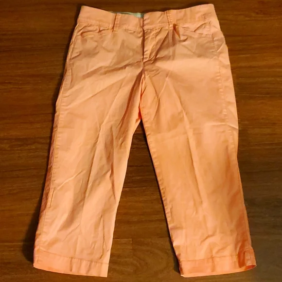 intro., Pants & Jumpsuits, Intro By Jonathan Ross Stretch Petite Womens  Salmon Capri Size 8p